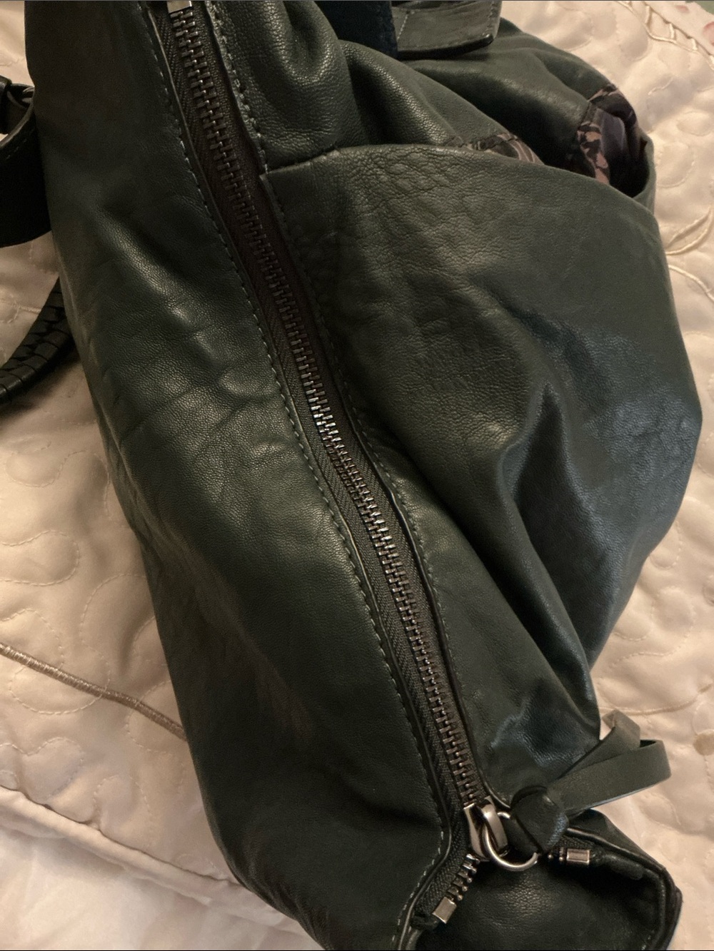 Vince Camuto Myri Deep Jade Lamb Leather Shoulder Bag - Picture 4 of 11